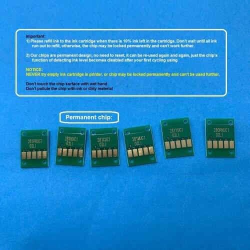 YOTAT Chip PGI-280 CLI-281 Ink Cartridge PGI-280XL for Canon PIXMA TS8120 TS9120 TR7520 TR8520 TS6120