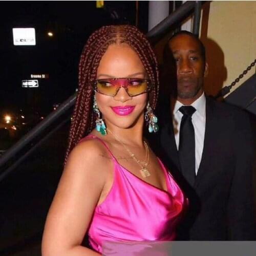 Q Candy Color Cat Eye Sunglasses Women Clear Lens Ladies One Piece Rivet Sexy Sun Glasses FemaleFashion Cat Eye Sunglasses