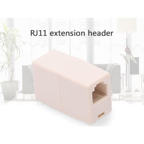 10 PCS Sample RJ11 6P4C Straight Coupler Telephone Extender Cable Joiner Adapter Connector