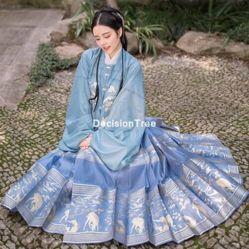 2021 traditional chinese costumes women fairy hanfu stage performance folk dancing suit woman female clothes oriental costume