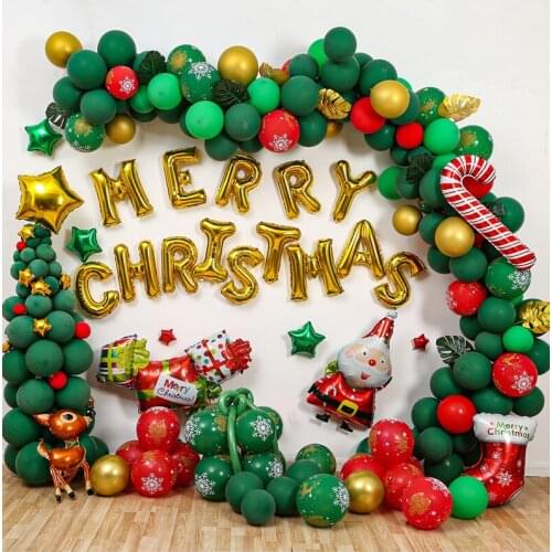 203pcs/set Merry Christmas Balloons Garland Arch kit christmas decorations for home Christmas Party Decorations New Year decor