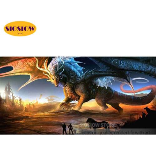 5d Diamond Embroidery Cross Stitch Dragon Pictures Of Rhinestones 5D DIY Diamond Painting Full Drill Resin Decor Room Teen Gifts