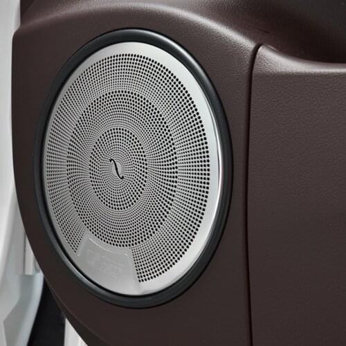 QHCP Car Audio Speaker Sound Acoustics Cover Decorative Stickers Stainless Steel For Lexus RX300 RX450 200T Interior Accessories