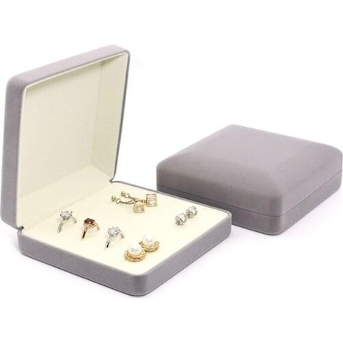 Velvet Rings Box Jewelry Organizer Luxurious Velvet Jewellry Gift Case