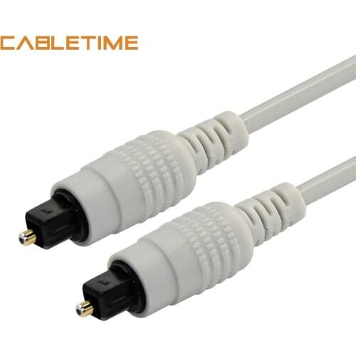 CABLETIME Digital Sound Optical Audio Cable In/Out SPDIF Coaxial Fiber Cable Toslink for Amplifier TV Blu-ray Player Soundbar N9