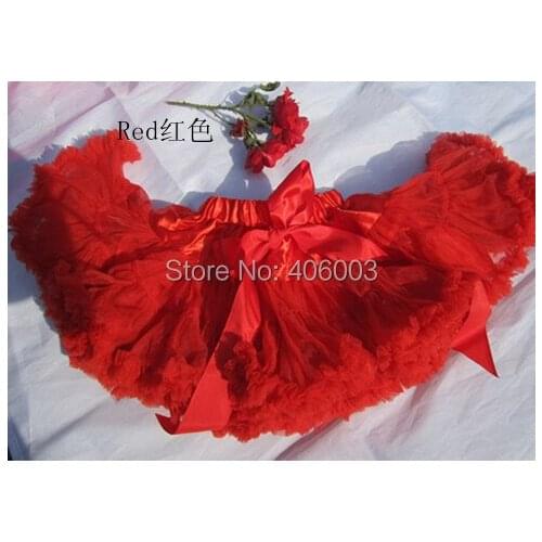 Kids halloween red tutu skirt girls chiffon fluffy pettiskirts tutu ball gown baby ruffle pettiskirt