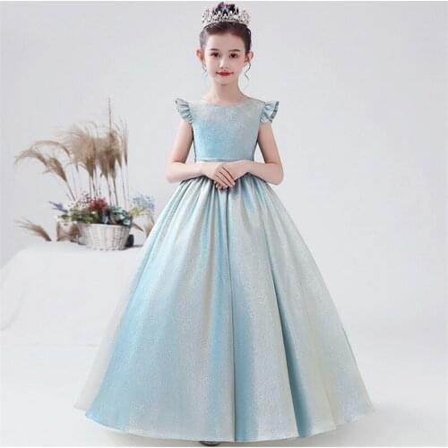 Children Girls High Quality Noble Piano Costumes First Communication Host Dress Kids Teens Evening Party Birthday Ceremony Dress