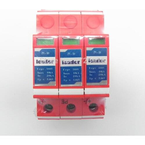 Hot Selling 3P Surge Protector 20KV-40KV Protective Low-voltage Arrester DeviceSolar