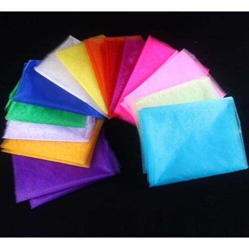 HAOCHU 75cmx5m/10m Sheer Crystal Soft Organza Fabric Chair Sash Bow TUTU Skirt Tulle Roll For Wedding Casamento Party Decoration