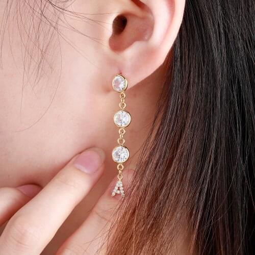 Custom Letter Earrings Personalized Letter Earrings Jewelry Gift For Best Friends Stainless Steel Earrings For Women 2021 Luxury