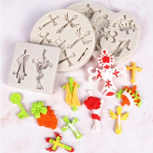 Cross Silicone Mold Fondant Cake Decorating Mould Sugarcraft Chocolate Baking Tool Kitchenware For Cakes Gumpaste
