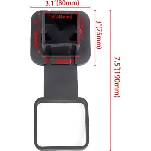 Car Plug Cover Hook Dust Plug Square Mouth Protective Cover for 2 Inch Receivers Towing Hitch Rubber Covers