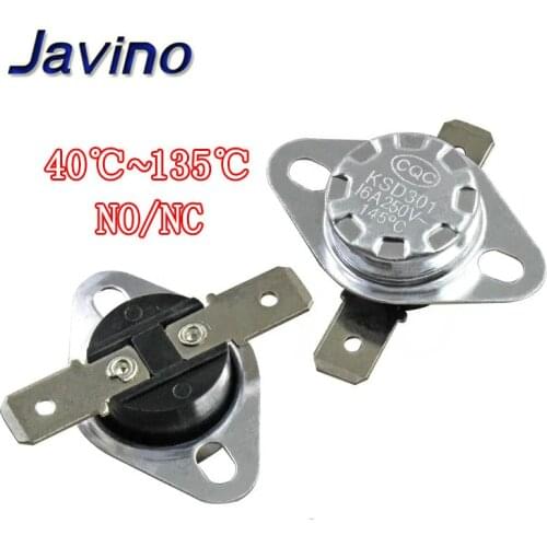 KSD301 10A 250V 40~135 degree Ceramic Normally Open/Normally Closed Temperature Switch Thermostat