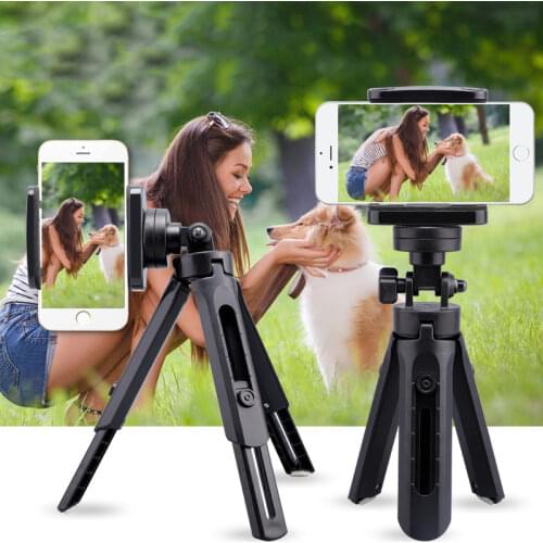 Mini Selfie Retractable Tripod Phone Holder Stand Tripod Monopod for Gopro 6/Smooth Q/DJI OSMO Portable Collapsible Tripode