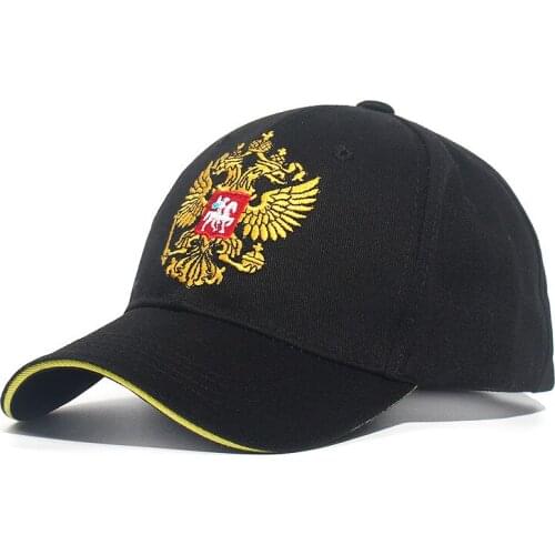 Fashion Unisex Baseball Cap Russian National Emblem Double-headed Eagle Embroidery Snapback Hip Hop Hat Women Men Casual Sun Hat