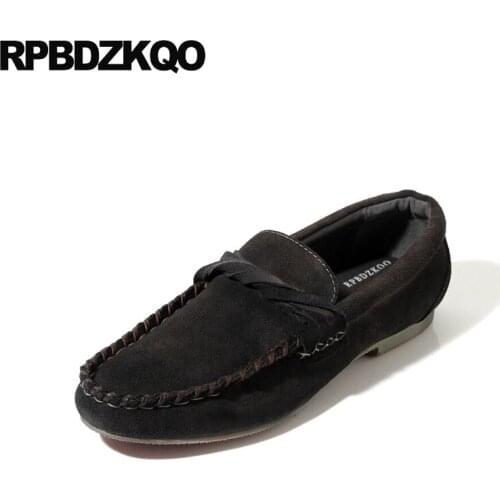 Driving British Style Genuine Leather Shoes Real Men Loafers Luxury Brand Flats High Quality Suede New Slip On Designer Nubuck