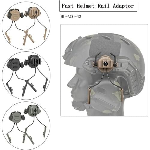 FAST Helmet Rail Adapter Set Hunting Army Adjustable Rail Suspension Bracket Military Tactical Headset Holder Accessories