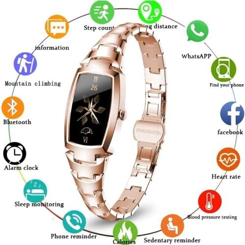 2021 NEW Fashion Smart Watch Women Heart Rate Monitoring Sports Womens Watches Fitness Bracelet Lady Smartwatch for Android iOS