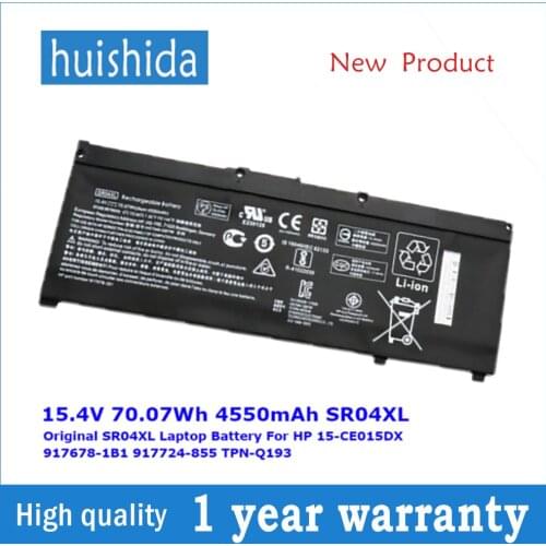15,4 V 70.07Wh 4550mAh SR04XL new original laptop battery for HP 15-CE015DX 917678-1B1 917724-855 TPN-Q193 series