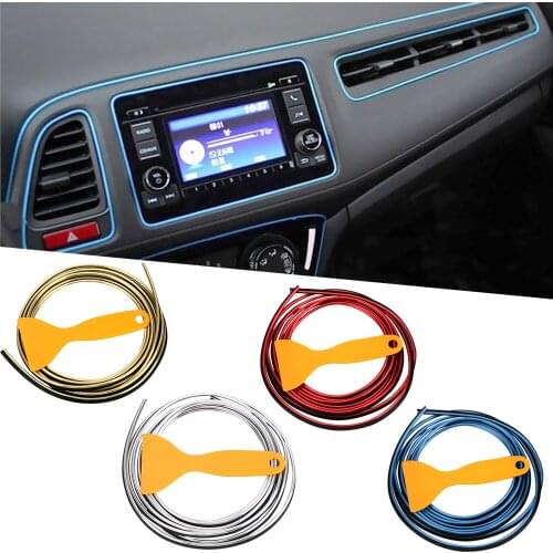 Dashboard Edge Car Door Decor Strip Universal 3 Meter Edge Sticker Interior Mouldings Decoration Trim Line Protection Strip DIY