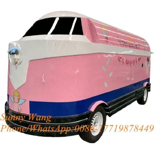 Pink Color Mobile Juice Kiosk Food Cart Beer Trailer Food Truck Exhibition Truck Pet Shop