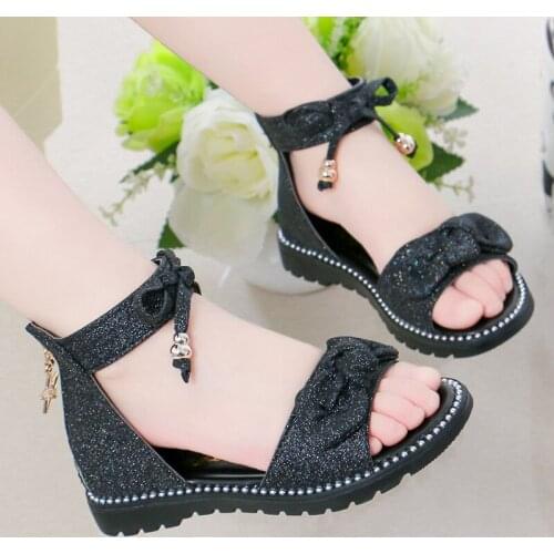 Newest Summer Kids Sandals Fashion Hollowing out Girls Sandals Non-slip Twinkle Children Shoes Roman Shoes