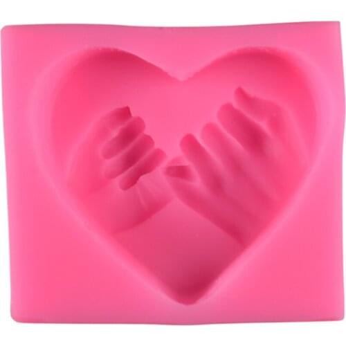 Silicone Cake Molds Heart Hands Shaped Molds Flexible Silicone Soap Mold Soap Stome Mold Soap Making Supplies Cake Mold #20