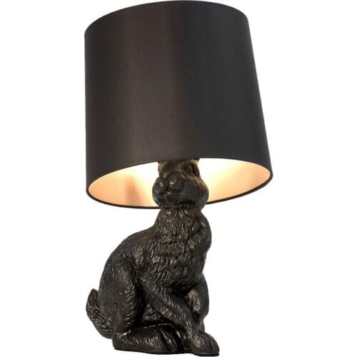Nordic LED Table Lamp American Dutch Animal Table Lights Bedroom Bedside Lamp Resin Rabbit Table Lamp Indoor Lighting ZM1110
