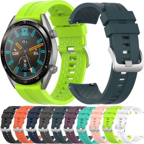 Sport Silicone 22mm watch band strap For Huawei watch GT 2 46mm smartwatch Replacement wristband For Huawei GT 42mm 46mm correa