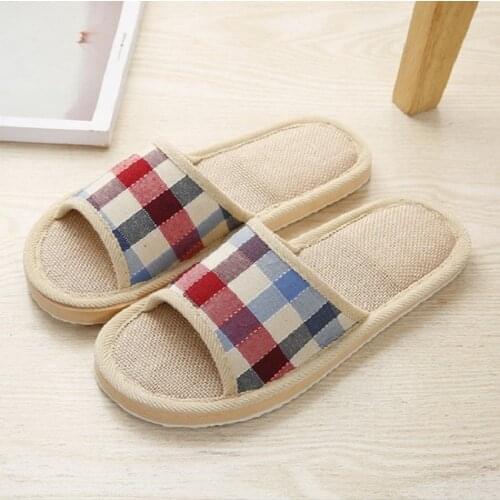 Women Winter Home Slippers Linen Shoes Non-slip Soft Spring Autumn Warm House Slippers Indoor Bedroom Lovers Couples Sandals