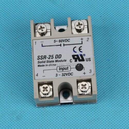 Solid state relay SSR-25DD 25A actually 3-32 DC TO 5-60 DC SSR 25DD relay solid state