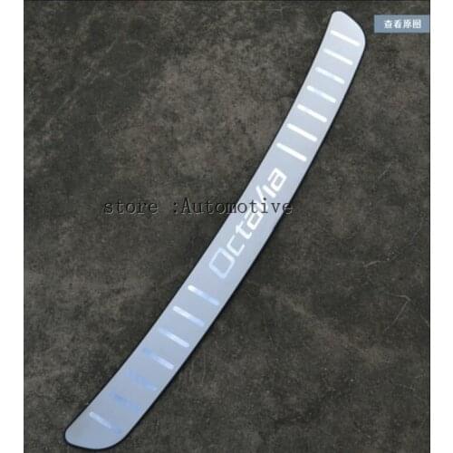 High Quality Stainless Steel Rear Bumper Protector Sill plate accessories for Skoda Octavia 2014 2015 2016 2017