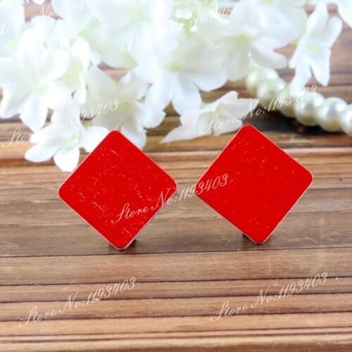 Square Shape High Quality Photo Wood Laser Cut Cabochon to make Rings, Earrings, Bobby pin,Necklaces, Bracelets