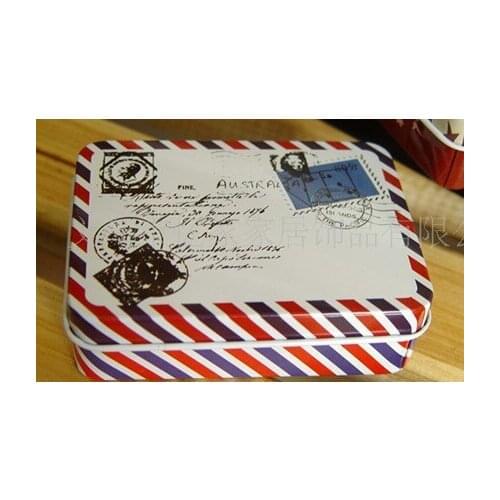 Tin storage box Gifts box Multifunction case Envelope Secret Tin Storage case