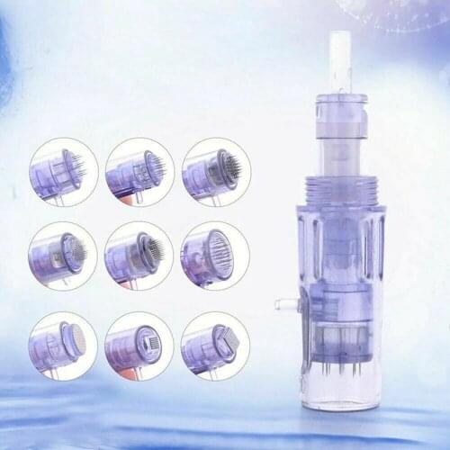 10PCS Derma Stamp Pen Needles Microneedle Cartridges Needles with Syringe Tube for Mini Hydra Gun Mesotherapy Injector Tools
