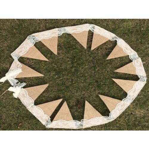 20sets 13 Flags Wedding Decoration Handmade Lace Pennant Party Decoration Banner Home Decoration Party Supplies Events