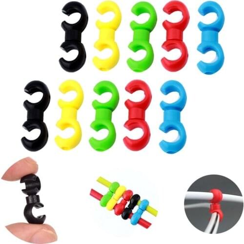 20pcs Bicycle MTB Brake Cable S Style Clips Buckle Hose Guide Bike Cross Line Clip