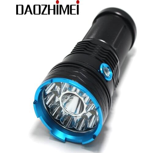 8000 lumens light King 12T6 LED flash light 12*XM-L T6 LED Flashlight Torch Lamp Light For Hunting Camping