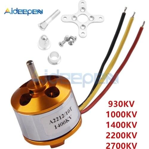 A2212 930KV 1000KV 1400KV 2200KV 2700KV Brushless Outrunner Motor For RC Aircraft Plane Multi-copter DIY Kit High Quality