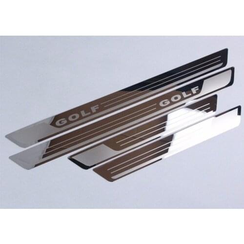 For Volkswagen Golf 6 2009-2013 stainless steel car threshold guard anti-scratch protection car accessories
