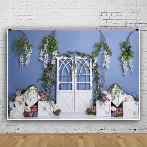 Spring Happy Birthday Flowers Basket Balloons Decro Baby Shower Photophone Photozone Photo Backdrop Photo Backgrounds