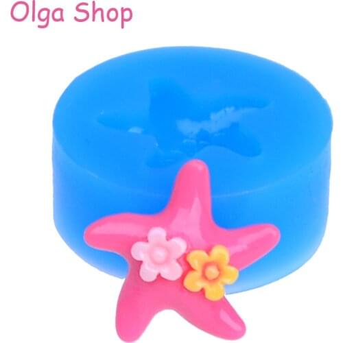HYL025 19.5mm Sea Star Silicone Mold for Cake Decoration, Fondant, Jewelry, Resin, Chocolate, Candy, Gum Paste, Cookie Biscuit