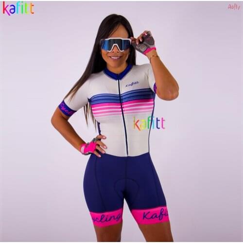 Kafitt Cycling Skinsuit,Little Monkey Summer Short Sleeve,Female Cycling Suit,Womens Jumpsuit,Triathlon Clothing Lycra Gel Pant
