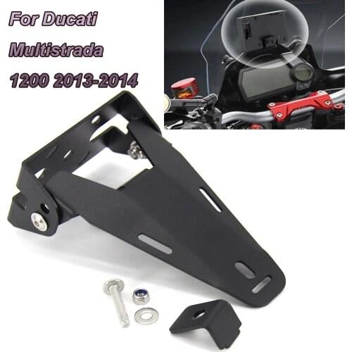 Motorcycle For Ducati Multistrada 2013 2014 GPS Phone Holder Stand Bracket USB Charger GPS Moto