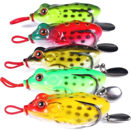 Soft Fishing Lures Jump Frog Artificial Silicone Bait Swimbait Topwater Wobblers Pike Bass Fishing Gear Crankbait 5.5cm/13g h