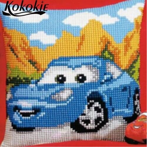 DIY knitting needles kit embroidery yarn pillowcase cross stitch car cushion cover kits pillow kits embroider needlework kits
