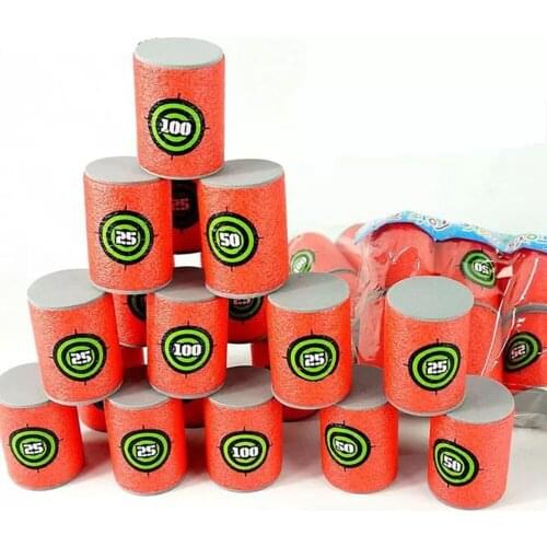 Bullet Darts Target for Nerf N-Strike Elite Series Blasters 6PCS Pack Soft EVA Material ( Red )