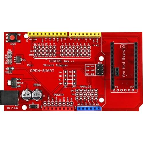Pro Mini UNO Shield Adapter Board with Regulator / Fuse Adapter Board for Arduino Pro Mini to Connect with Module and Shield