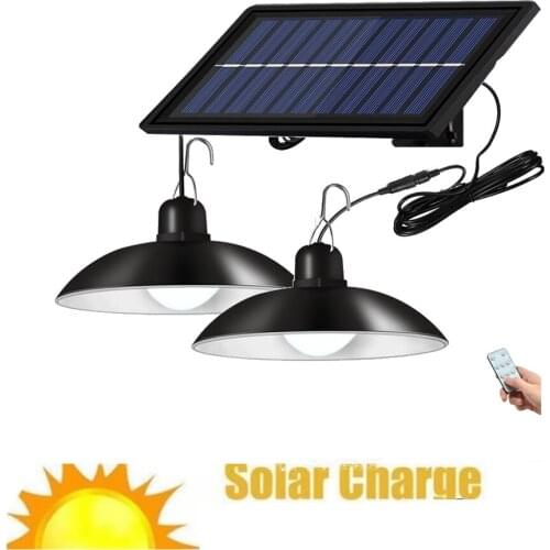 Retro Lampshade Solar Pendant Chandelier solar Ground Light Waterproof Garden Pathway Deck Lights With Lamp for Home Yard Drivew