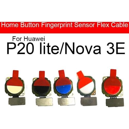 Fingerprint Scanner For Huawei P20 Lite Nova 3E Mate 10 Lite Touch Sensor ID Home Button Flex Cable Repair Repalcement Parts